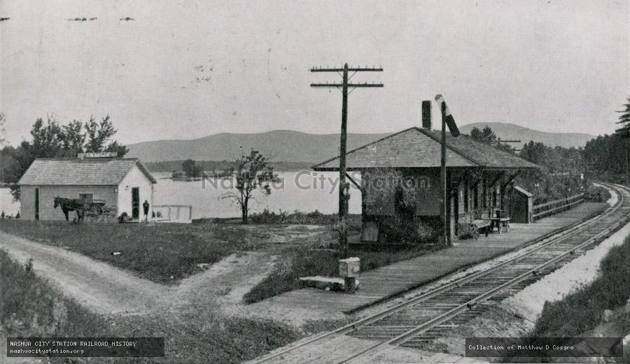 Postcard: Goss Store and Railroad Station, Glendale, New Hampshire